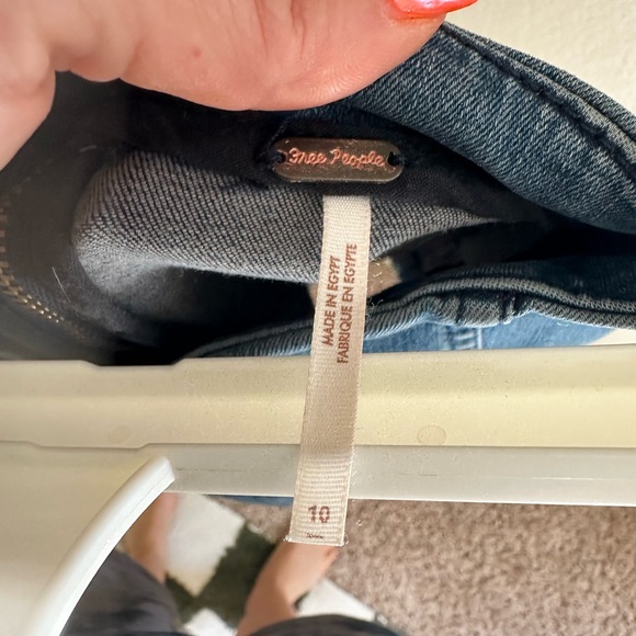 Free people denim mini skirt size 10 - Picture 3 of 4